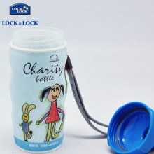乐扣乐扣 水杯HPP726 彩色手提型运动水壶 创意塑料水杯子 儿童饮水杯带盖 350ml
